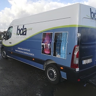 Project: BDA logistics - belettering - halfwrap bestelwagen