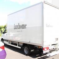 Ontwerp: Chilli - Project: Luxhome - belettering bestelwagen