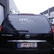 Project: Levi Party Rental - through vision achterruit wagen