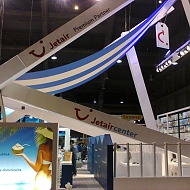 Ontwerp: Stage Team - Project: Stand Jetair belettering
